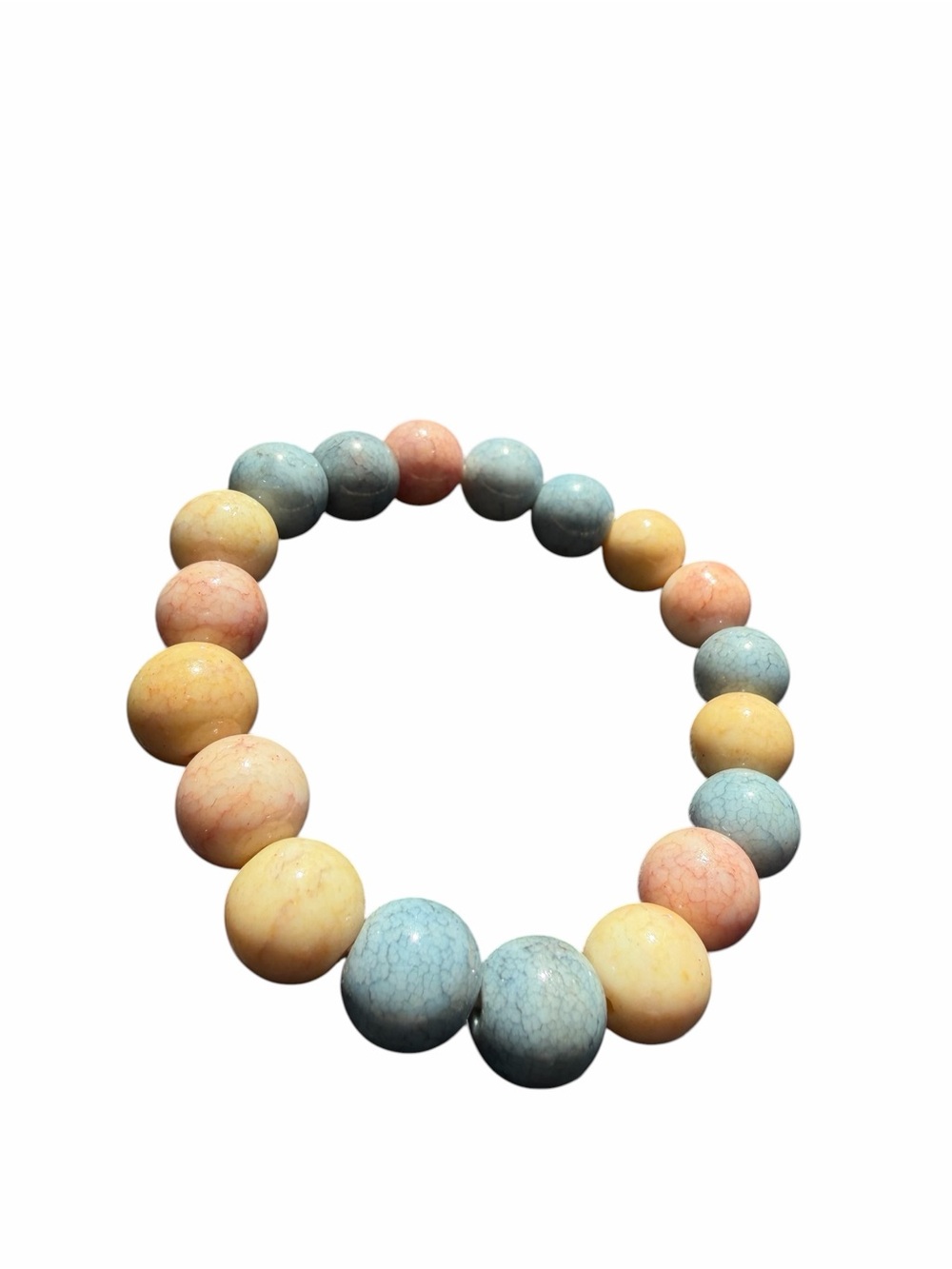 Pastel Multicolor Beaded Stretch Bracelet - fashion accessories